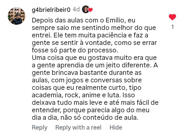 Depoimento do Gabriel
